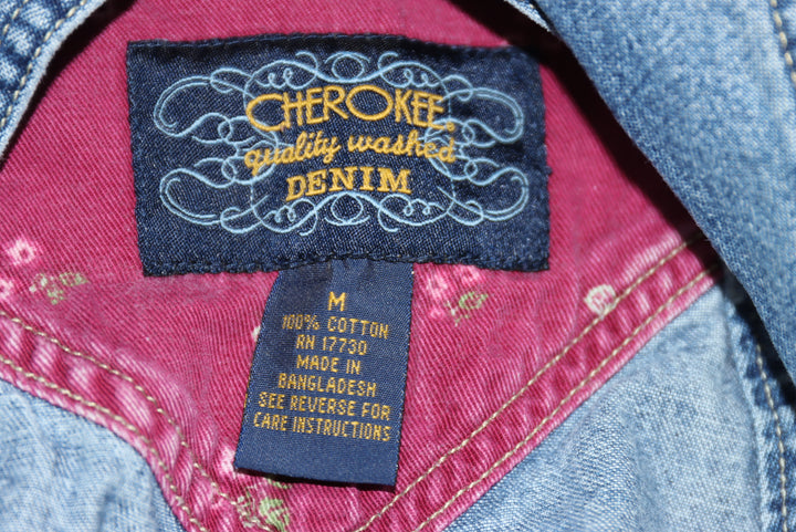 Cherokee Salopette di Jeans Denim Taglia M Unisex