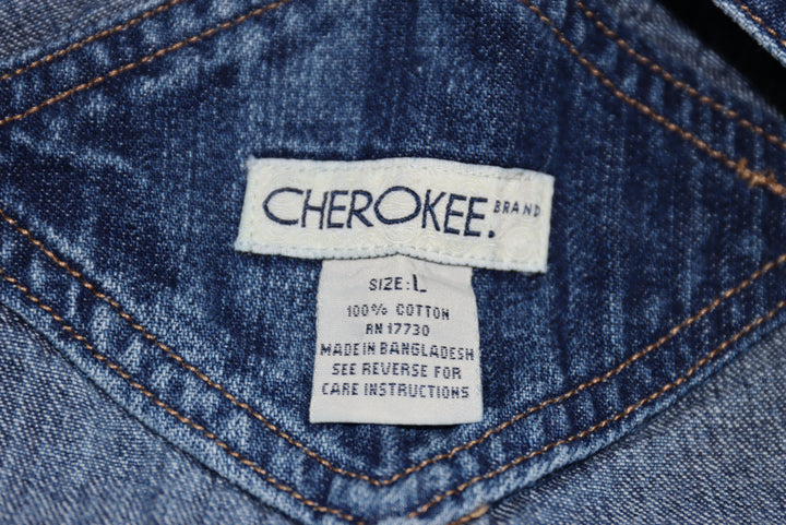 Cherokee Salopette di Jeans Denim Taglia L Unisex