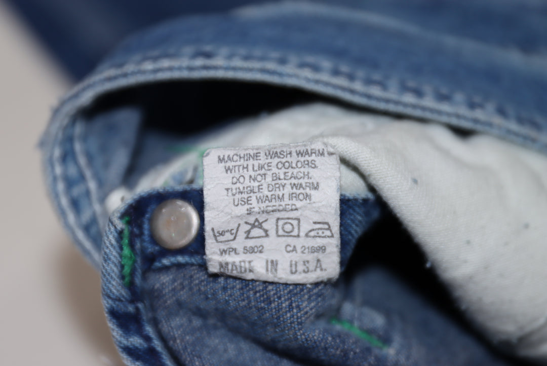 Liberty Salopette di Jeans Denim Taglia W32 L30 Unisex Made in USA