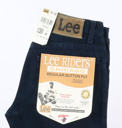 Lee Chicago W30 L34 Blu Uomo Vita Alta Dead Stock w/Tags