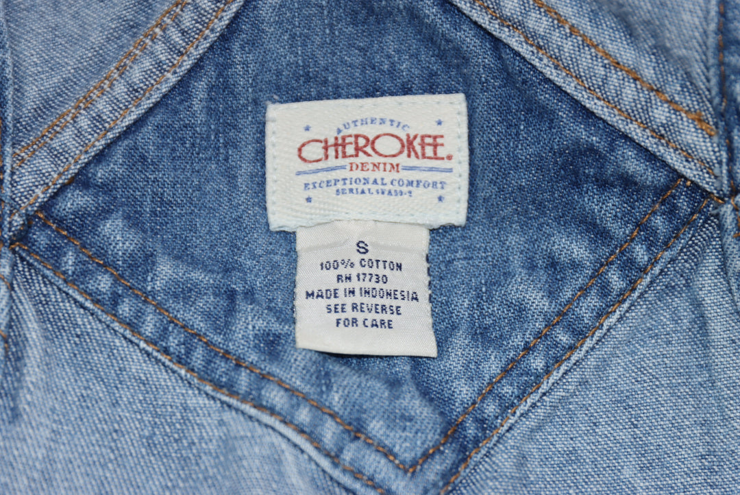 Cherokee Salopette di Jeans Denim Taglia S Unisex