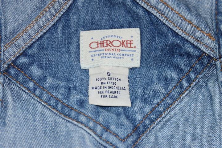Cherokee Salopette di Jeans Denim Taglia S Unisex