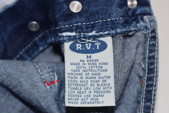 R.V.T. Salopette di Jeans Denim Taglia M Unisex