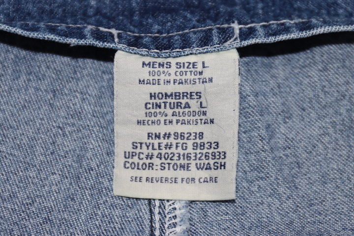 Faded Glory Salopette di Jeans Custom Denim Taglia L Unisex