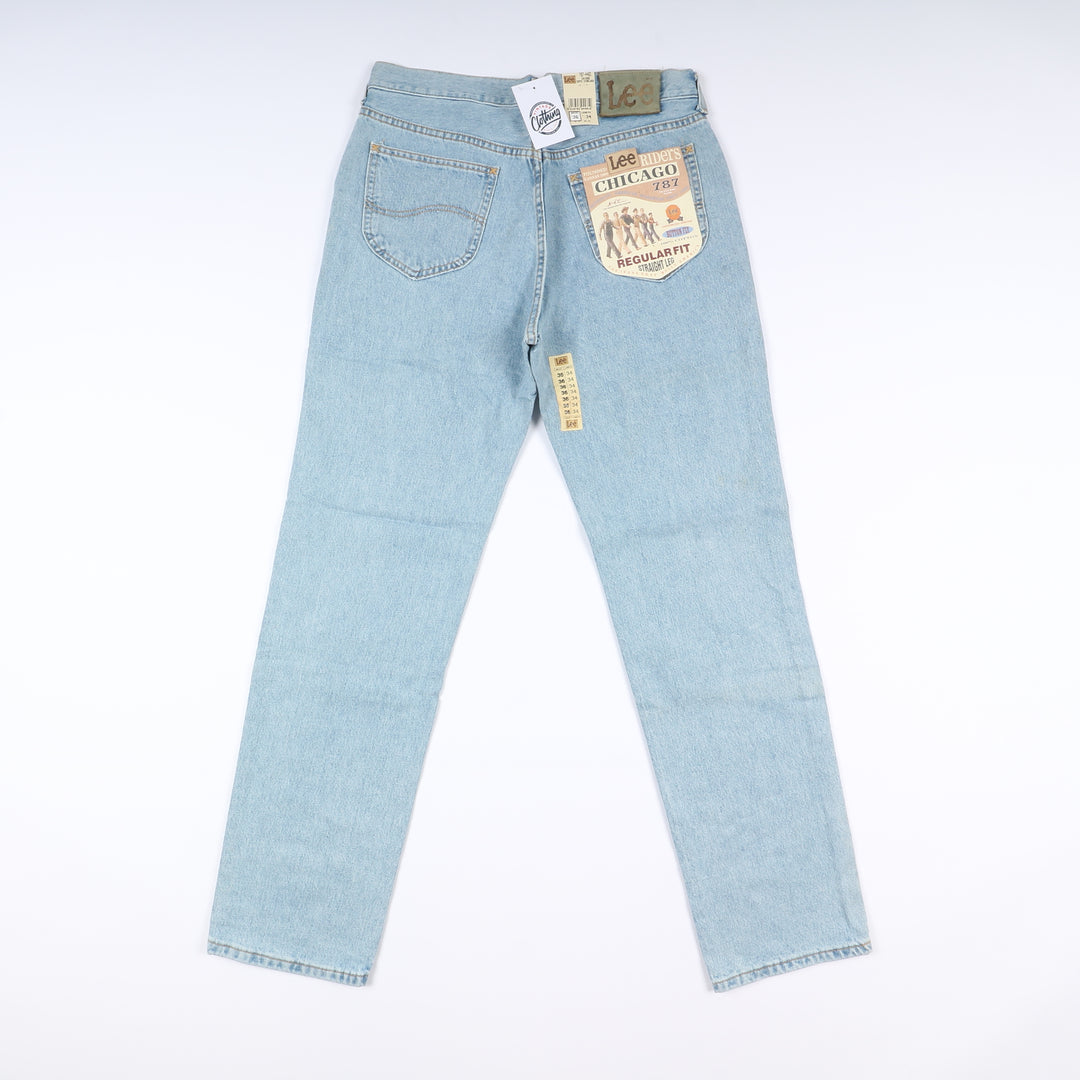 Lee Chicago Super Stone Wash W36 L34 Denim Uomo Vita Alta Dead Stock w/Tags