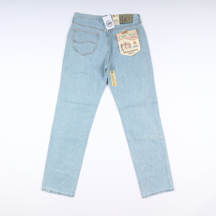 Lee Chicago Super Stone Wash W36 L34 Denim Uomo Vita Alta Dead Stock w/Tags
