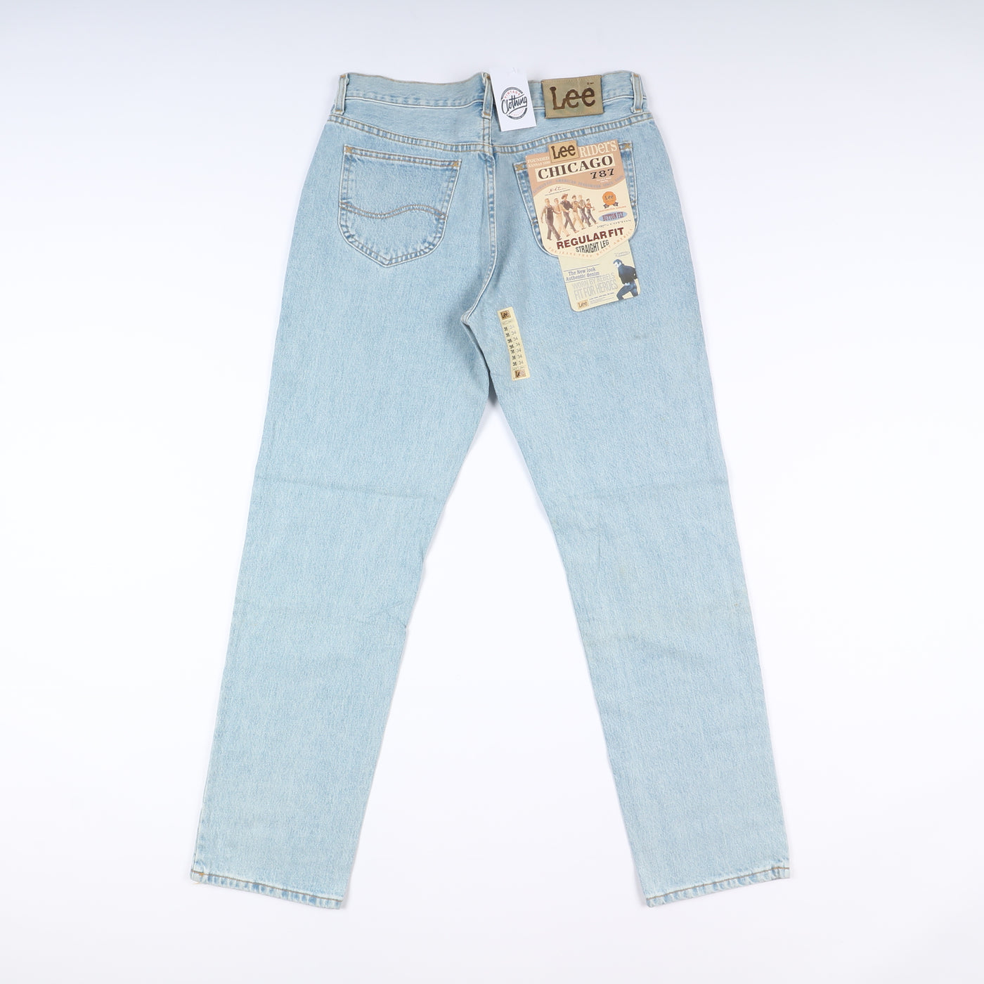Lee Chicago Super Stone Wash W36 L34 Denim Uomo Vita Alta Dead Stock w/Tags