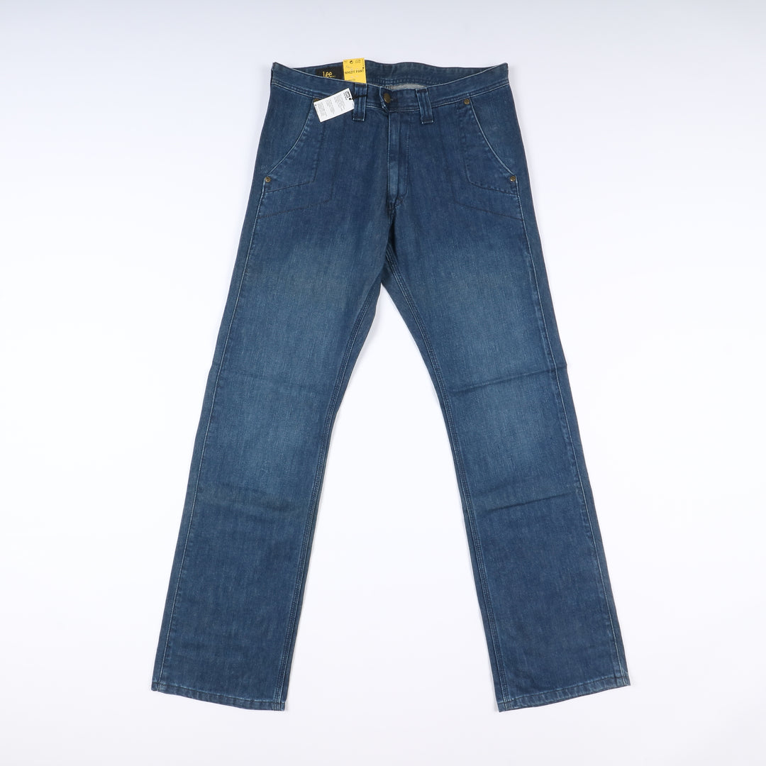 Lee Whizit Pant W32 L34 Denim Uomo Vita Alta Nuovo Dead Stock w/Tags