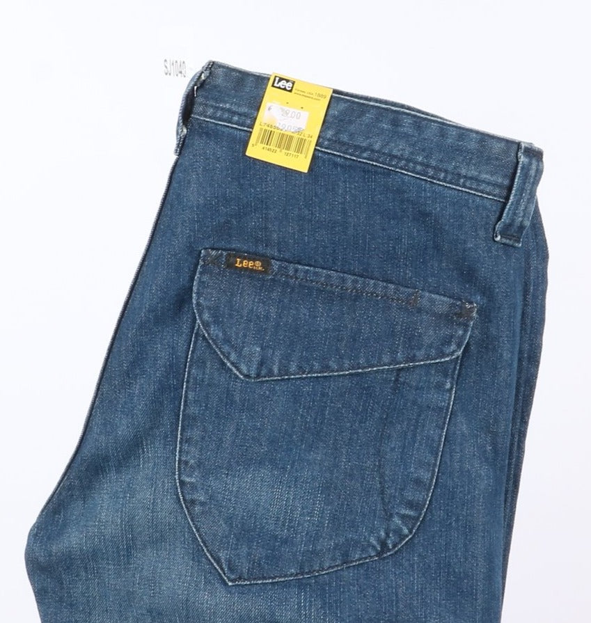 Lee Whizit Pant W32 L34 Denim Uomo Vita Alta Nuovo Dead Stock w/Tags