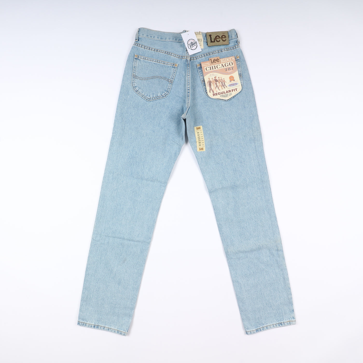 Lee Chicago Super Stone Wash W32 L34 Denim Unisex Vita Alta Dead Stock w/Tags