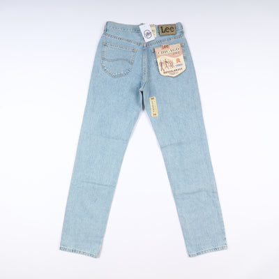 Lee Chicago Super Stone Wash W32 L34 Denim Unisex Vita Alta Dead Stock w/Tags
