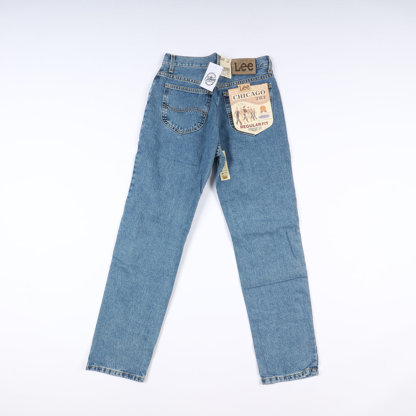 Lee Chicago Super Stone Wash W31 L32 Denim Unisex Vita Alta Dead Stock w/Tags