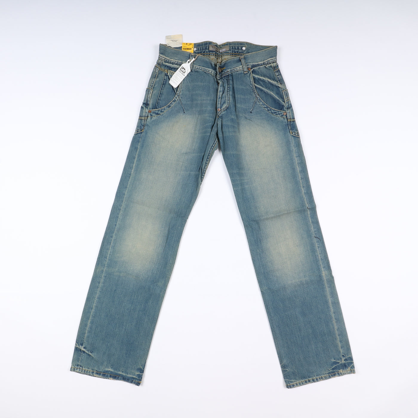 Lee Darted Chino W31 L34 Denim Uomo Vita Bassa Dead Stock w/Tags