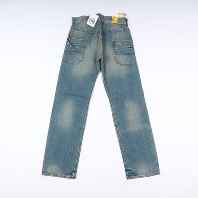 Lee Darted Chino W31 L34 Denim Uomo Vita Bassa Dead Stock w/Tags