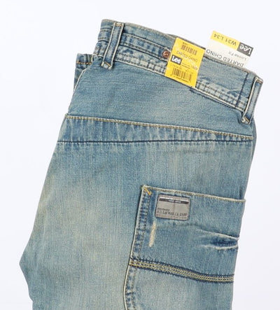 Lee Darted Chino W31 L34 Denim Uomo Vita Bassa Dead Stock w/Tags