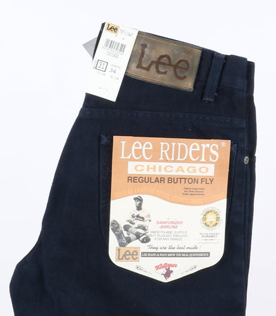 Lee Chicago W31 L34 Blu Unisex Vita Alta Dead Stock w/Tags