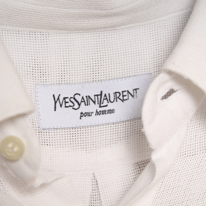 Yves Saint Laurent Camicia Vintage Bianca Taglia L Uomo