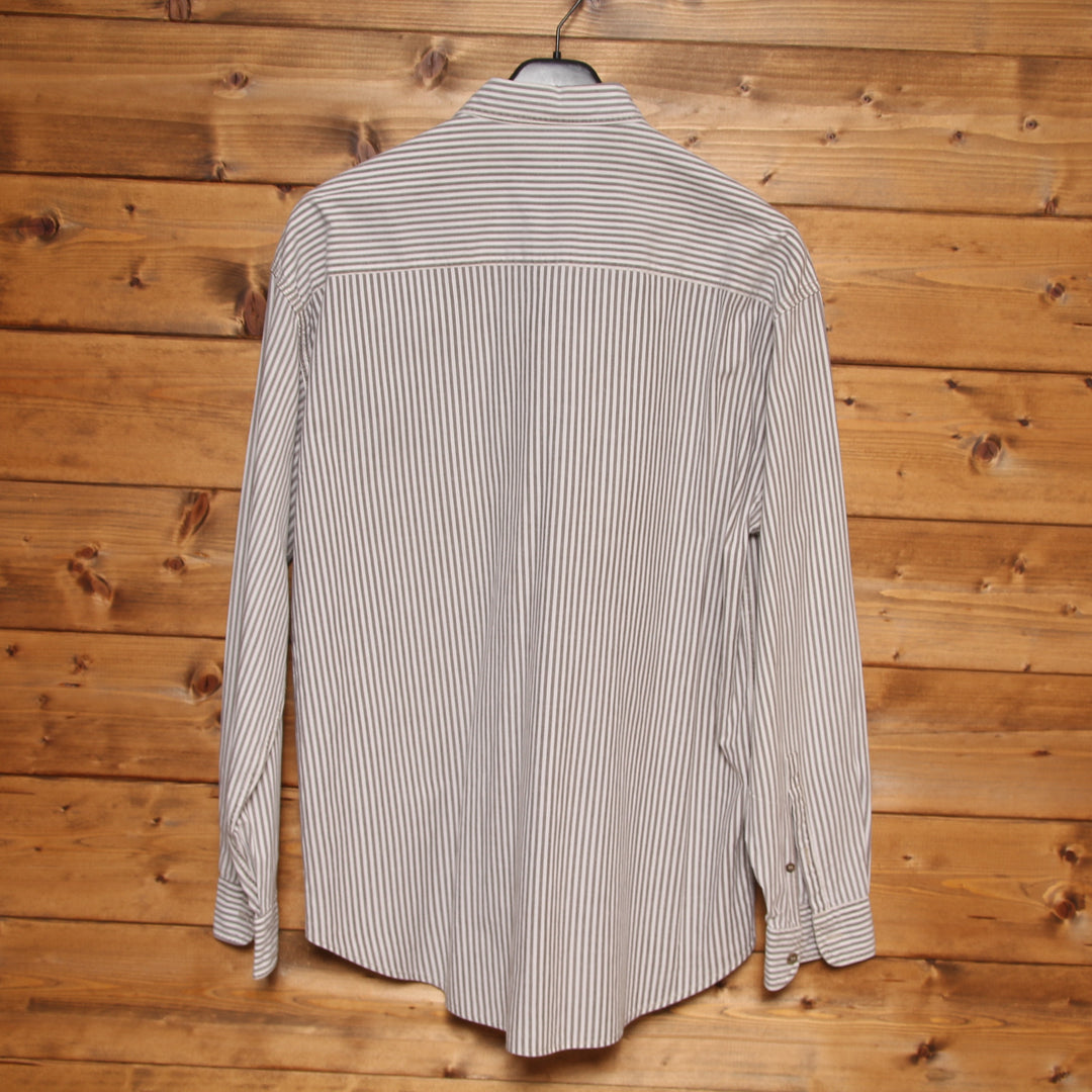 Wampum Camicia Vintage Beige e Marrone Taglia M Uomo