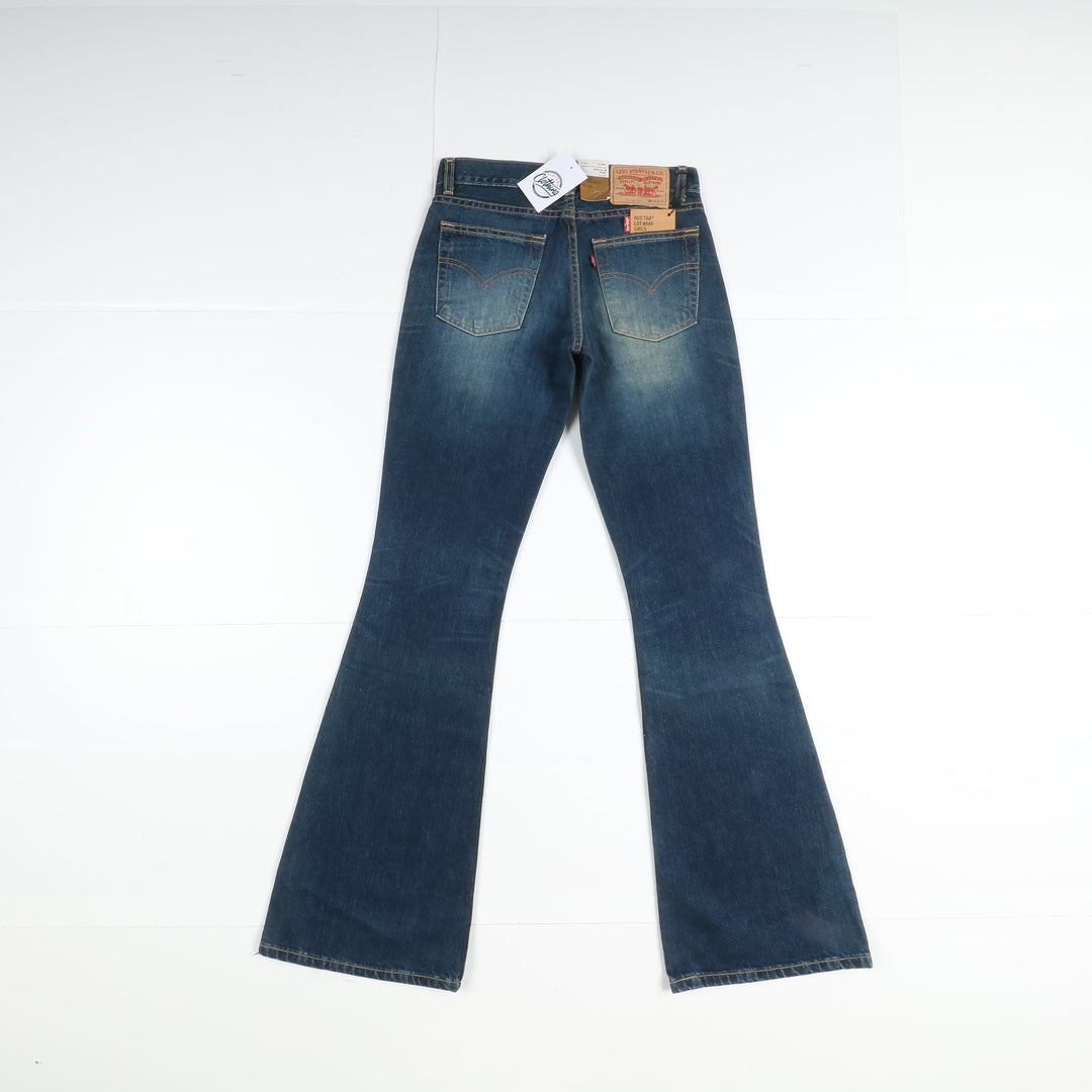 Levi's 544 Super Low Flared Leg Jeans W26 L34 Denim Donna Vita Bassa Dead Stock* w/Tags