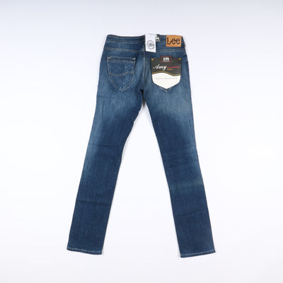 Lee Lynn Narrow Slim Stretch W28 L33 Denim Donna Vita Bassa Nuovo Dead Stock w/Tags