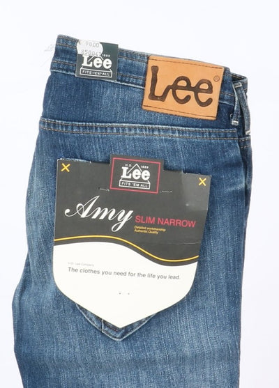 Lee Lynn Narrow Slim Stretch W28 L33 Denim Donna Vita Bassa Nuovo Dead Stock w/Tags