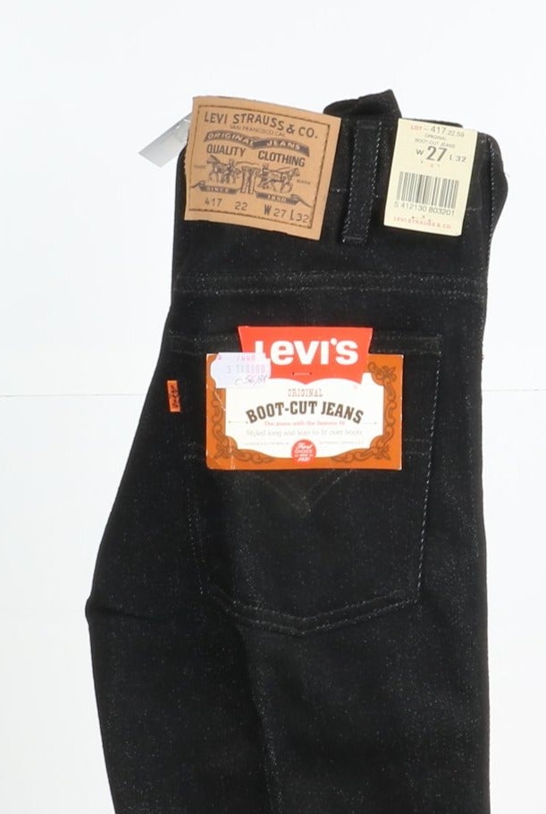 Levi's 417 Sta Prest Bootcut Orange Tab Jeans W27 L32 Denim Unisex Vita Alta Dead Stock* w/Tags