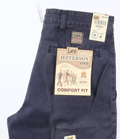 Lee Jefferson W29 L32 Blu Uomo Vita Alta Nuovo Dead Stock w/Tags
