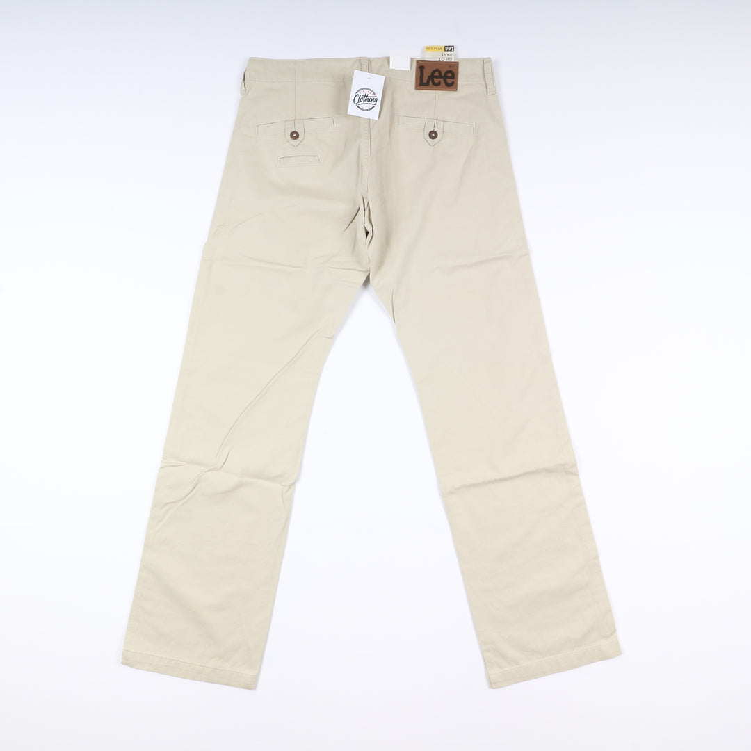 Lee Pilot Pant W34 L36 Beige Uomo Vita Alta Nuovo Dead Stock w/Tags