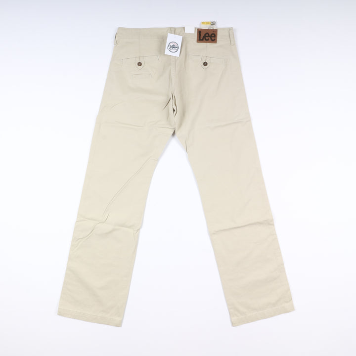Lee Pilot Pant W34 L36 Beige Uomo Vita Alta Nuovo Dead Stock w/Tags
