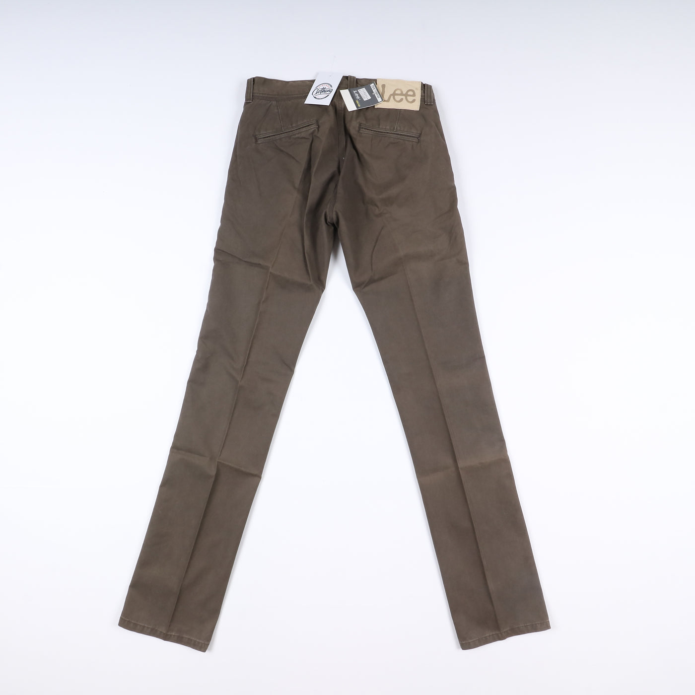 Lee Zed Chino Slim W29 L34 Marrone Uomo Vita Alta Nuovo Dead Stock w/Tags