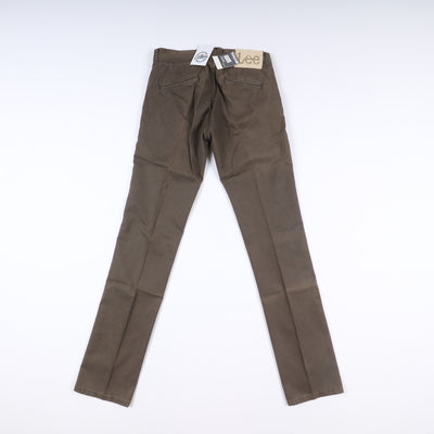 Lee Zed Chino Slim W29 L34 Marrone Uomo Vita Alta Nuovo Dead Stock w/Tags