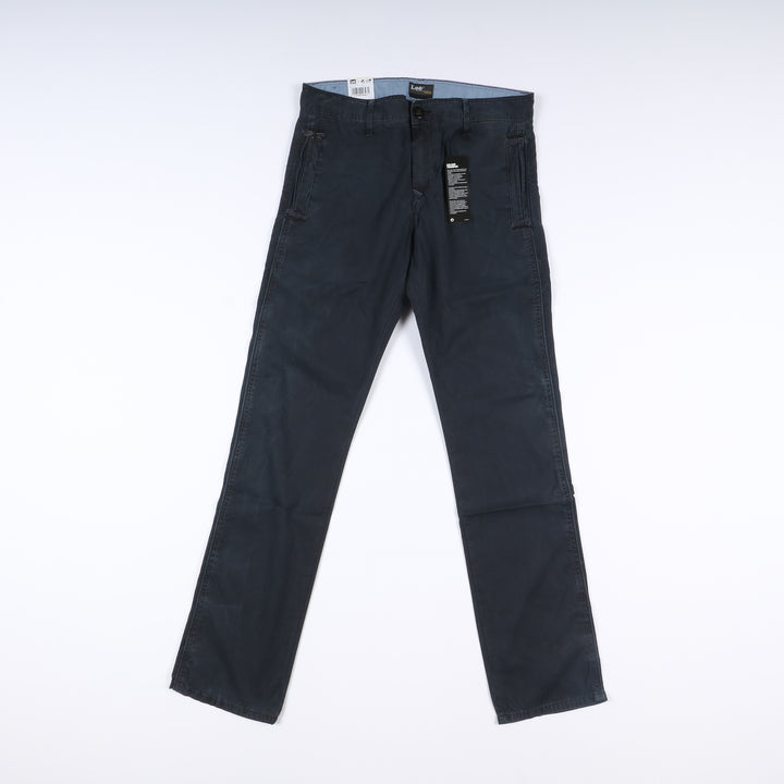 Lee Zed Chino Slim W31 L34 Blu Uomo Vita Alta Nuovo Dead Stock w/Tags