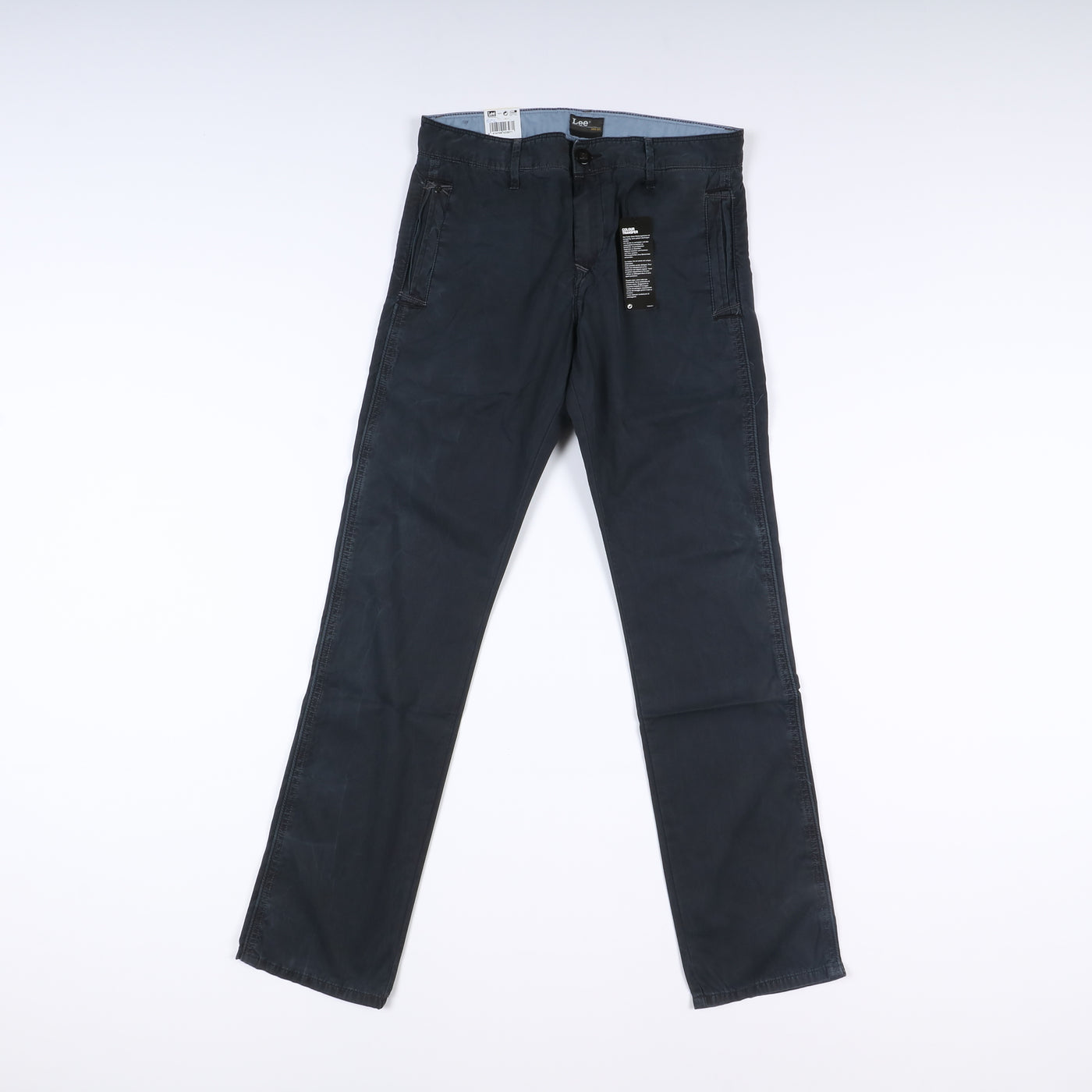 Lee Zed Chino Slim W31 L34 Blu Uomo Vita Alta Nuovo Dead Stock w/Tags