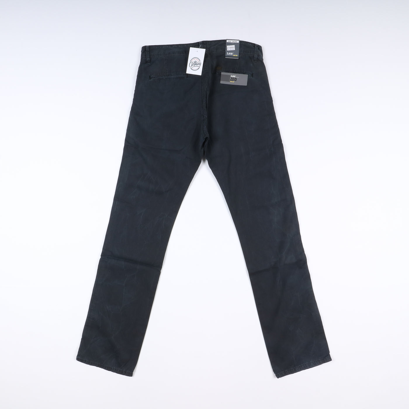Lee Zed Chino Slim W31 L34 Blu Uomo Vita Alta Nuovo Dead Stock w/Tags