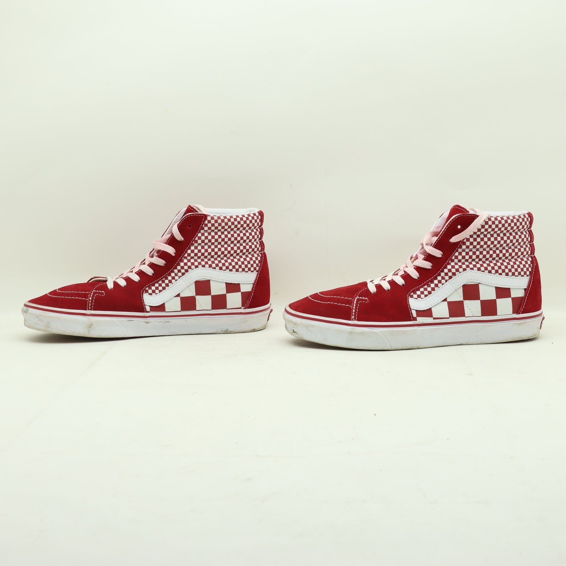 Vans SK8 Hi Scarpe Rosse a Scacchi Eu 42.5 Unisex Vintage