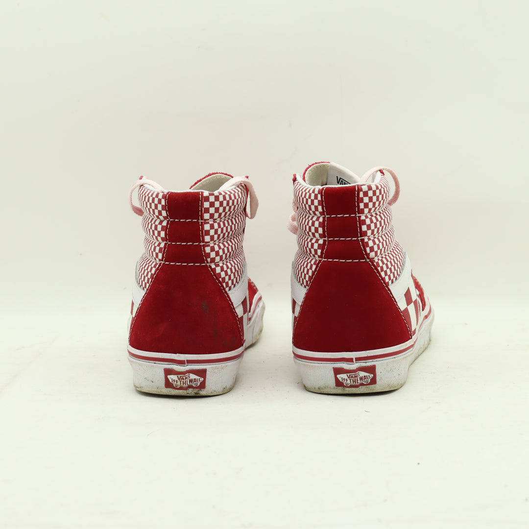 Vans SK8 Hi Scarpe Rosse a Scacchi Eu 42.5 Unisex