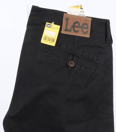 Lee Pilot Pant W36 L36 Nero Uomo Vita Alta Nuovo Dead Stock w/Tags