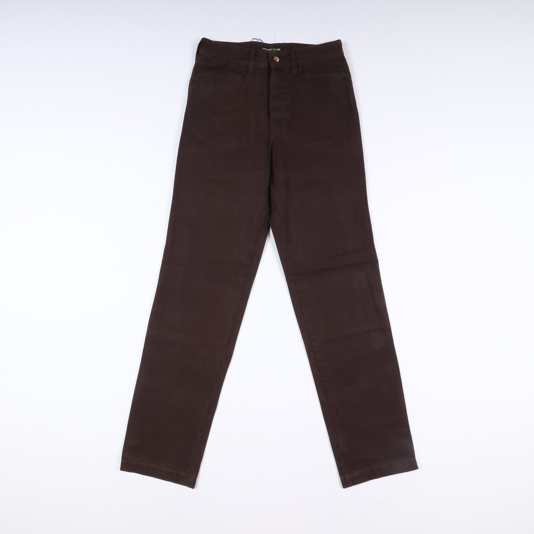 Leesures by Lee New York W30 L34 Marrone Uomo Vita Alta Nuovo Dead Stock w/Tags
