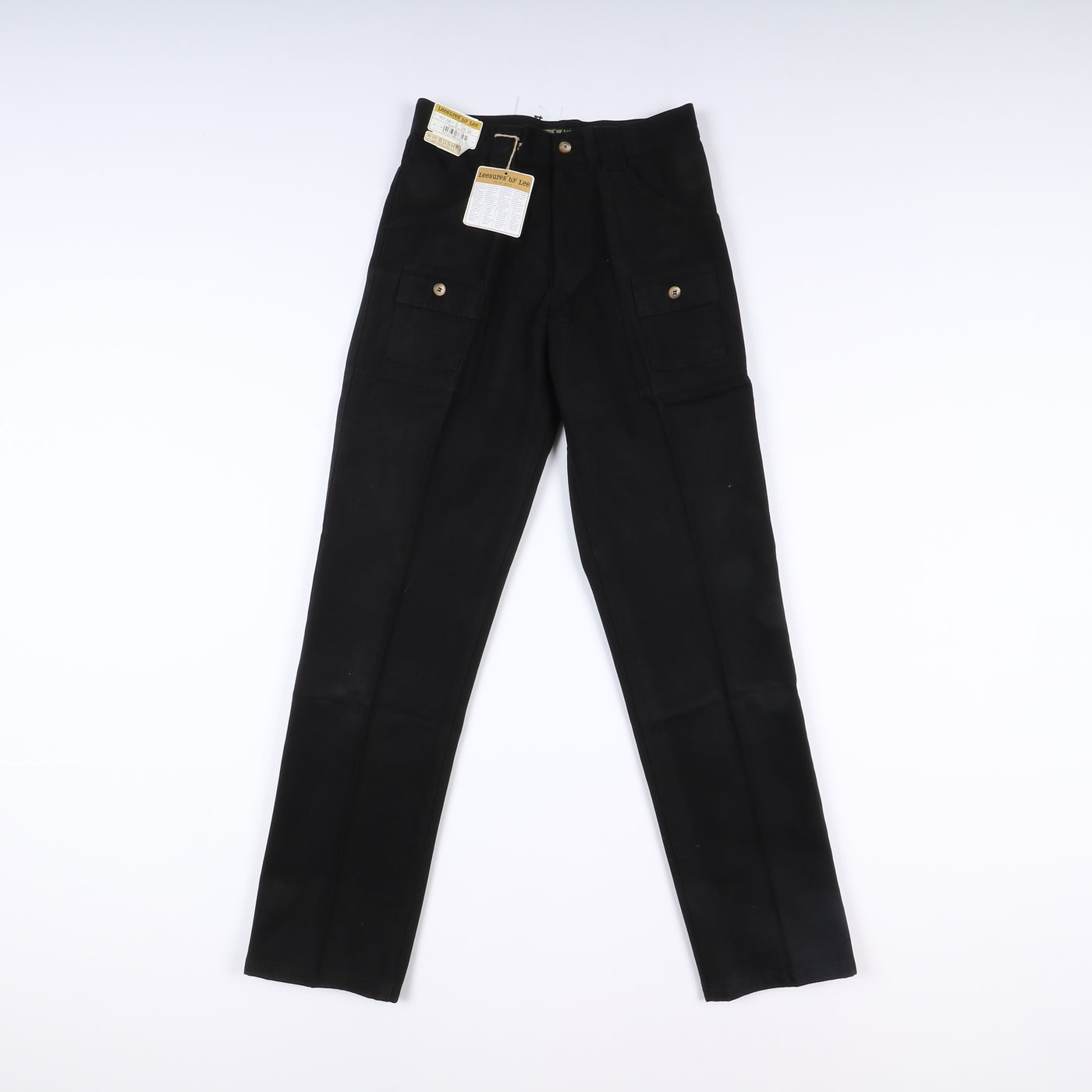 Leesures by Lee Bush Pant W29 L34 Nero Uomo Vita Alta Nuovo Dead Stock w/Tags
