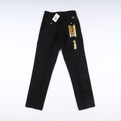 Leesures by Lee Bush Pant W29 L34 Nero Uomo Vita Alta Nuovo Dead Stock w/Tags