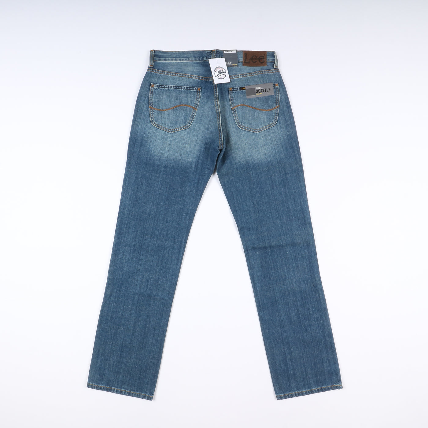 Lee Seattle Regular Fit W33 L34 Denim Uomo Vita Alta Nuovo Dead Stock w/Tags
