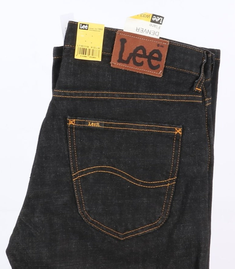 Lee Denver Flare Boot Cut W33 L34 Denim Unisex Vita Alta Nuovo Dead Stock w/Tags