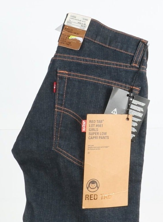 Levi's 661 Capri Pant Jeans W26 L32 Denim Donna Vita Bassa Dead Stock* w/Tags