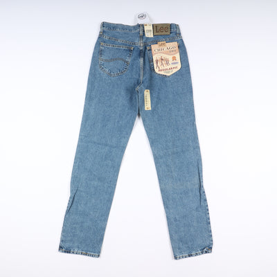 Lee Chiacago Stone Wash W33 L34 Denim Unisex Vita Alta Dead Stock con Cartellino