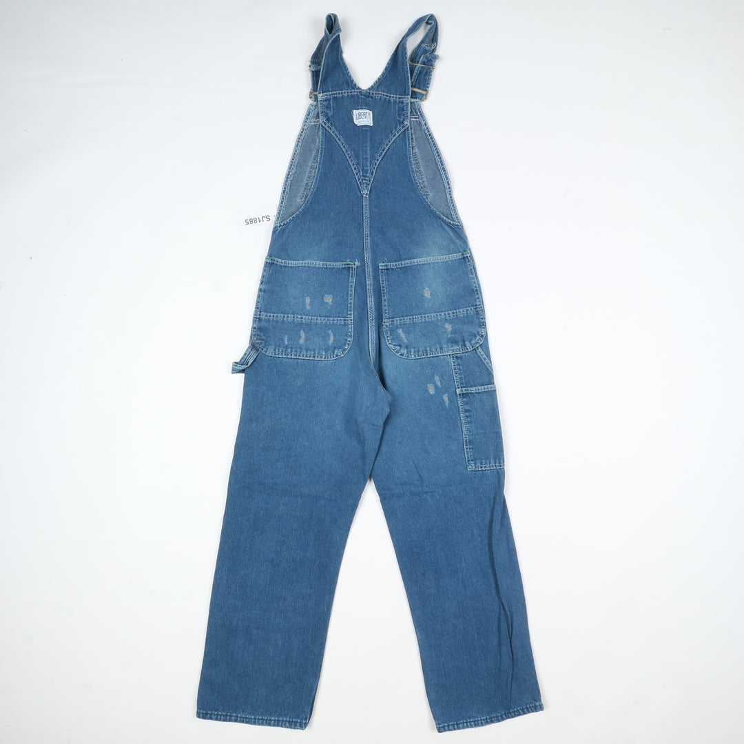 Liberty Salopette di Jeans Denim Taglia W32 L30 Unisex Made in USA
