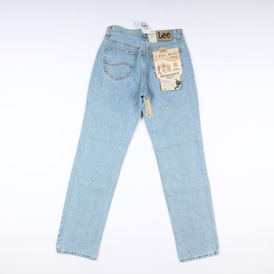 Lee Chiacago Super Stone Wash W33 L34 Denim Unisex Vita Alta Dead Stock con Cartellino