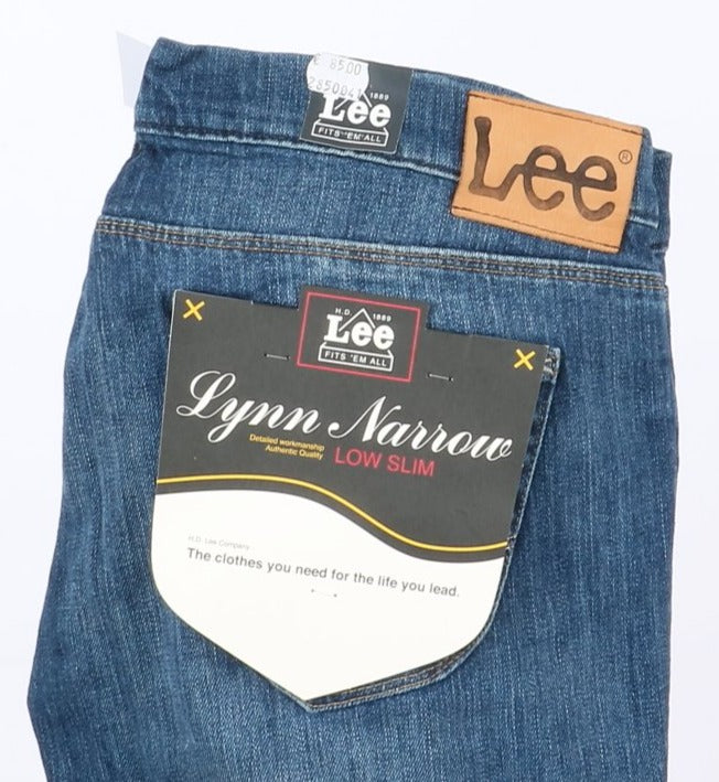 Lee Lynn Narrow Low Slim W33 L33 Denim Donna Vita Bassa Nuovo Dead Stock w/Tags