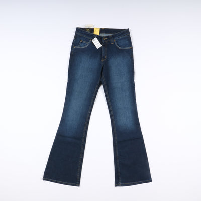Lee Felton Flare W30 L33 Denim Unisex Vita Alta Nuovo Dead Stock w/Tags