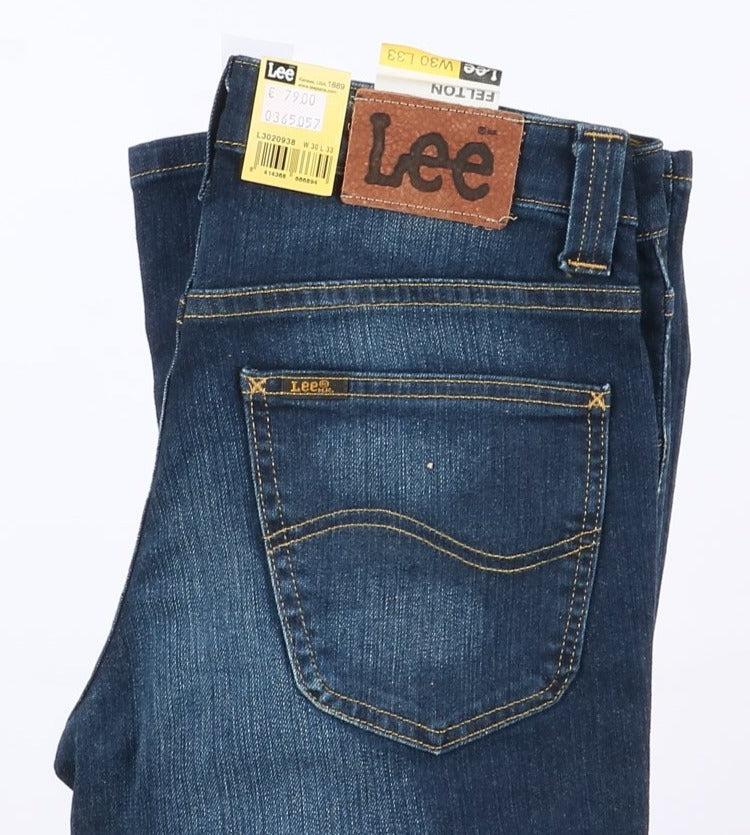 Lee Felton Flare W30 L33 Denim Unisex Vita Alta Nuovo Dead Stock w/Tags