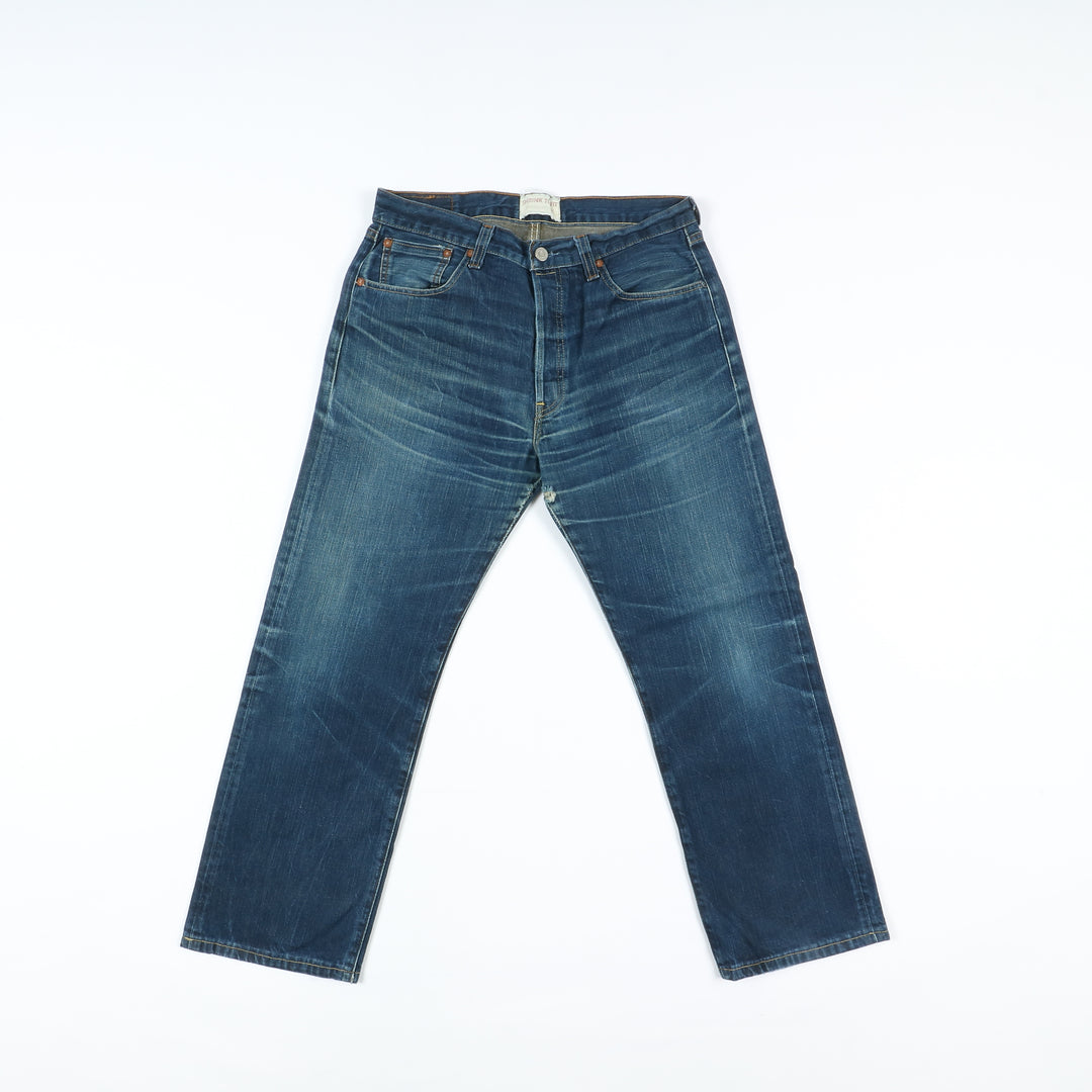 Levi's 501 Shrink to Fit Jeans Denim W36 L32 Uomo Vita Alta Special Edition
